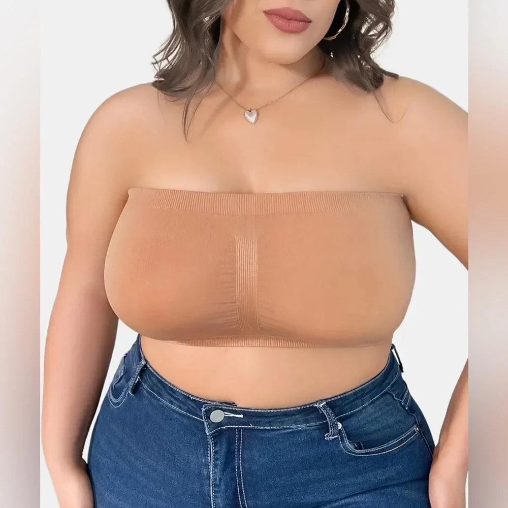 Seamless Non Padded Bandeau Bra - Picture 1 of 7